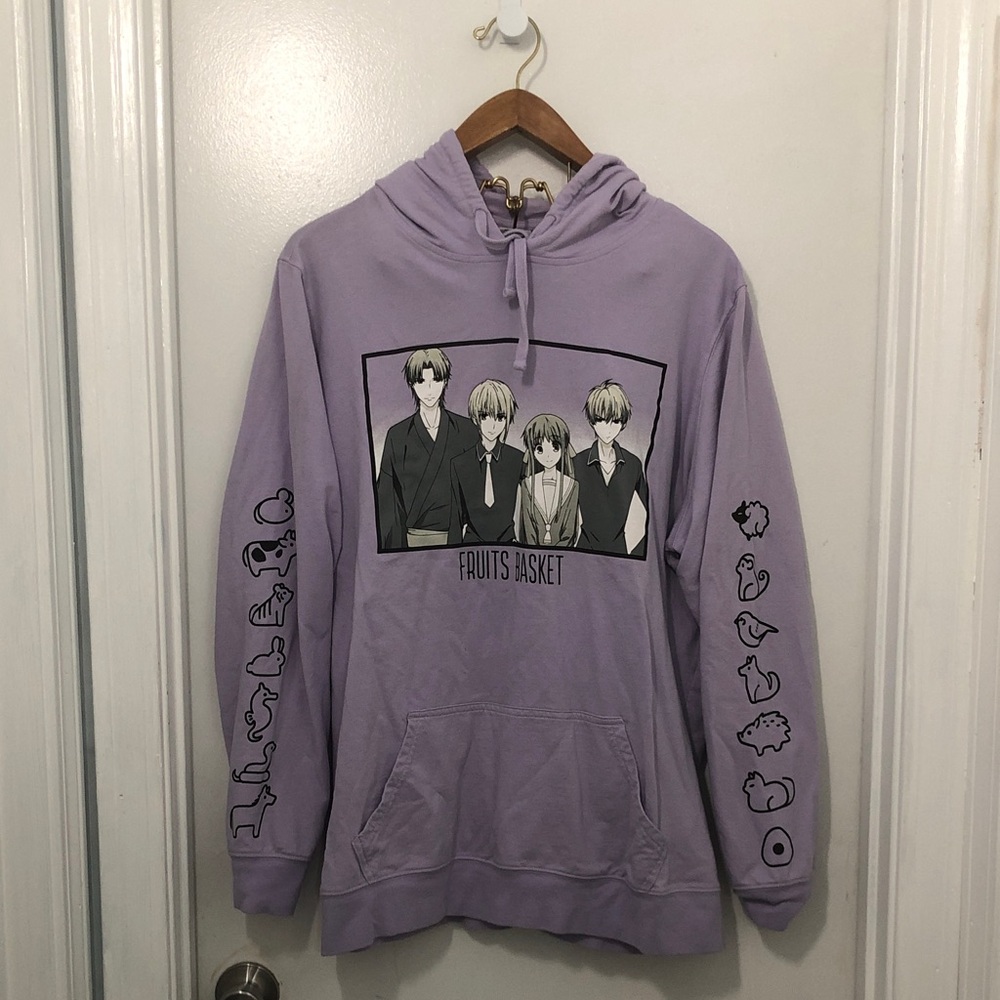 Hot Topic Lavender Fruits Basket Graphic Hoodie - Picture 4 of 10